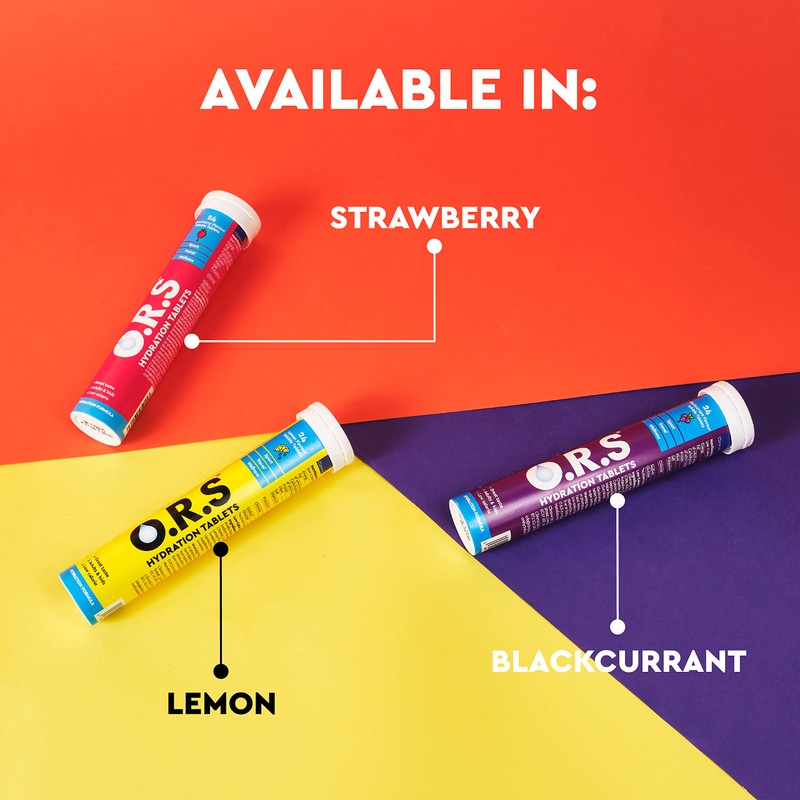 O.R.S Hydration Tablets with Electrolytes, Vegan, Gluten and Lactose Free