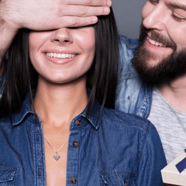 Moissanite Necklace for Women Sterling Silver Jewelry Lab Grown Gem Pendant for Her, Gift for Wedding Anniversary Birthday Christmas Valentines Mothers Day - to My Wife Daughter Girlfriend Mom 2 Ct