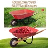 Wheelbarrow Handles Replacement Kit - Heavy Duty Pine Wood Wheelbarrow