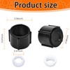 JZAHYUK 2 Pcs Black Plastic Low Point Drain Seals Caps