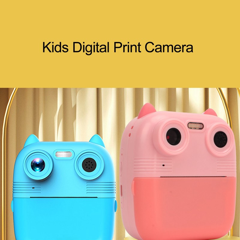 Kids Digital Print Camera HD 1080P Front Rear Dual Lens
