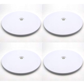 Round Lazy Susan,8",4-Pack,Addlike Heavy Duty Rotating Swivel Smooth Rotating Acrylic Lazy Susan Turntable with Steel Ball Bearings for TV,Computer Monitor, Potted Plants White