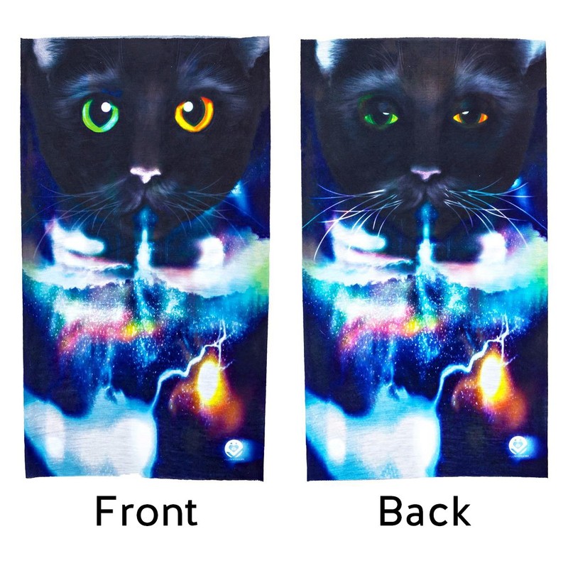 Bandana sin costuras, estilo ligero y protección, Galaxy gato, Talla