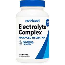 Nutricost Nutricost Electrolyte Complex (Advanced Hydration with Real Salt?) 120 Capsules - 8 Hydrating Electrolytes & Vitamins, Gluten Free, Non-GMO, Vegetarian