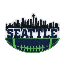 Siam Accs Rugby Fans Seattle City Logo Patch Embroidery American Football Fan Favorite Team Iron On Sew On for Clothing Backpacks Jeans Motorcycle Sew On Custom Jackets Hats Tactical Bags