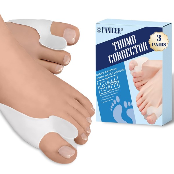 Pack of 6 Bunion Cushion Protector,Reusable Bunion Pads with Separator