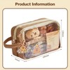 Pencil Case with Zipper,Cartoon Capybara 5 Layers Compartment Clear Pencil