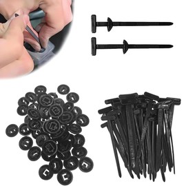 Pack of 100 Nylon Cable Tie Buckle, Cable Tie Closure for Repairs, Cable Tie Holder, Mounting Strap, UV-Resistant Nylon Bracket, Nylon Universal Cable Tie Buckle, for Construction, Garden, Body