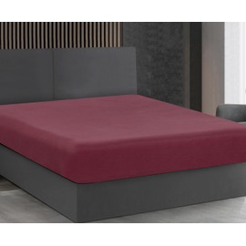 Home Beyond & HB design - Premium Fitted Sheet King Size - Super Soft Brushed Microfiber Wrinkle Resistant Hotel Quality - Deep Pocket, Burgundy