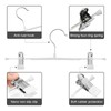 GUANJUNE Thin Trouser Hangers, Non-Slip Pant Hangers with Adjustable Clips,