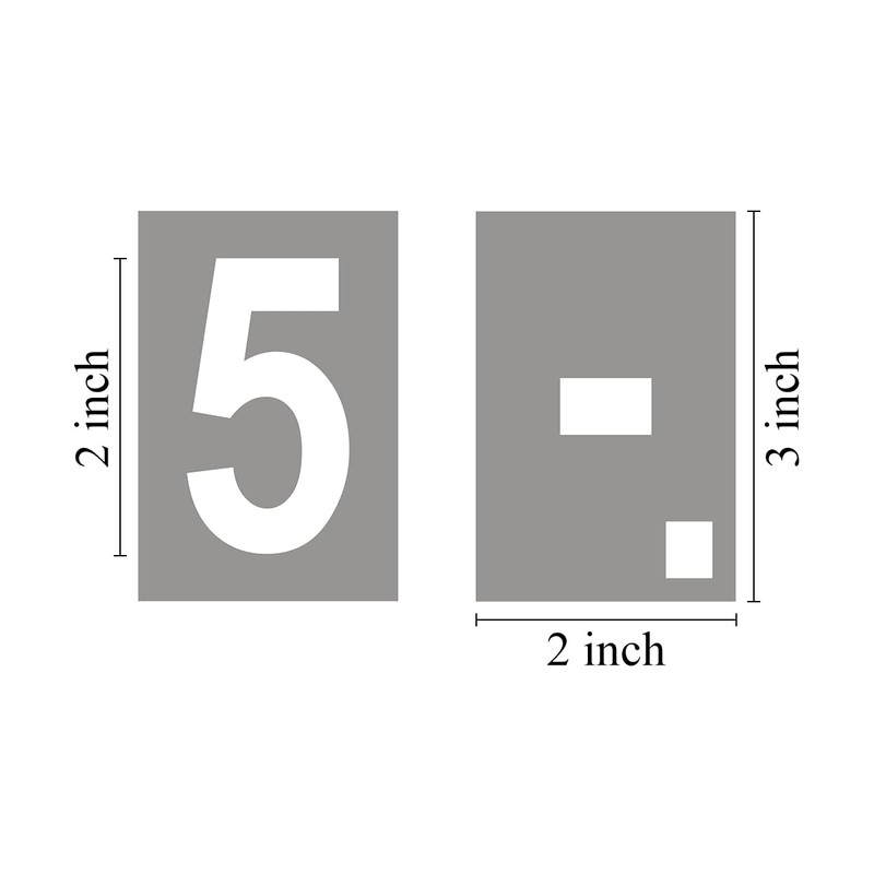 2 Inch Large Number Stencils for Painting - 11 Pack