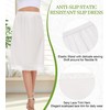 Lovasy Women Satin Half Slips Lace Long Underskirt Anti Static
