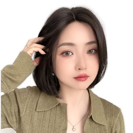 Bright Lara hf1963-BC Women's Bob Short Wig, Full Wig, Center Part, Hand Planted