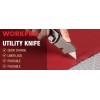 WORKPRO Folding Utility Knife Stainless Steel Head & Liner Lock