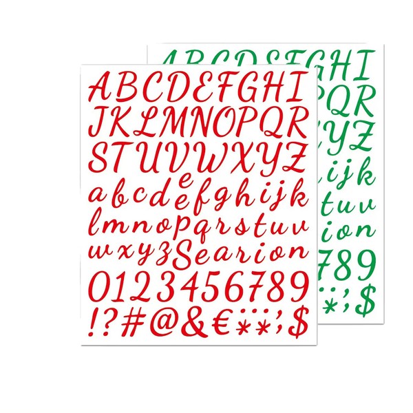 12 Sheets Letter and Number Stickers, Alphabet Number Stickers, Mailbox