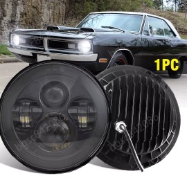 Unbranded For Dodge Dart 1964-76 Ramcharger 7" Round LED Headlight Hi/Lo Sealed Beam 6012