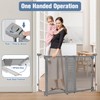 Expandable Baby Gate for Stairs No Bottom Bar, 34-55” Safety