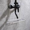 Aluminum Shower Shelf for Bathroom Storage – No-Drill Metal Organizer