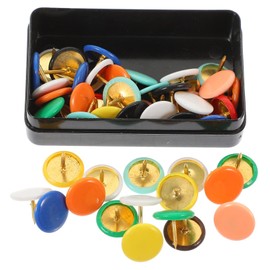 TEHAUX 100Pcs Colorful Round Headed Push Pins Multi Functional Thumbtacks for Wall Bulletin Board and Map Marking for Office School Supplies and Home Decor