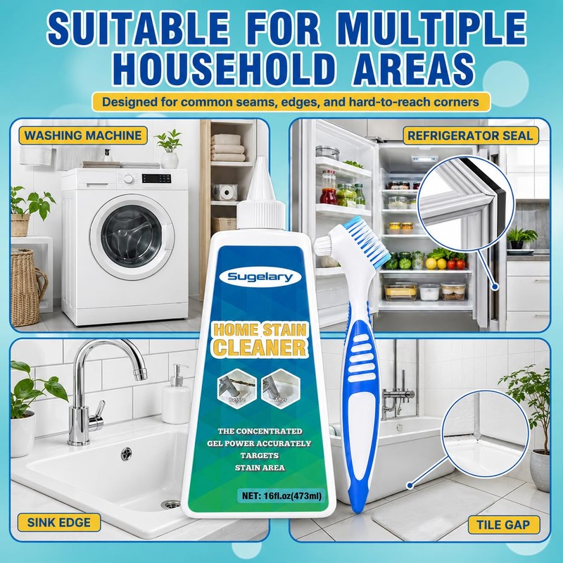 Mold Stain Cleaner Gel for Washing Machine, Shower, Tile &