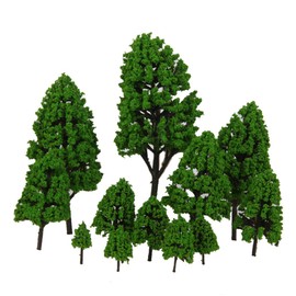 Gazechimp 12pcs 1:50-1:500/2.5-16 cm Model Tree Decoration Trees Poplar Model / Idea also as House Table Miniature Landscape Decoration