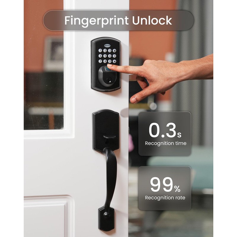 DESLOC A100F Electronic keypad Door Lock with Handle Set, Smart