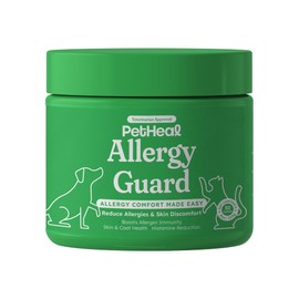 PetHeal Allergy Guard Chews for Dogs - Vet-Reviewed - Reduces Itching & Supports Immune, Gut, Skin & Coat Health with Colostrum, Salmon Oil & Probiotics | 30 Pork-Flavored Soft Chews