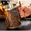 IDECOR Taza Tarro 3d Retro Vikingo Gotico Resina Y Acero