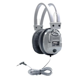 HamiltonBuhl SC-7V Schoolmate Deluxe - Auriculares estéreo con Enchufe de 3,5 mm y Control de Volumen, Cojines de Piel sintético, reemplazables, Resistentes, para Escritura, Bolsa con Cierre, Control