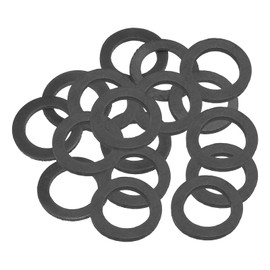 PATIKIL M16 Rubber Flat Washer, 16 Pack 16mm ID 24mm OD 2mm Thick Sealing Spacer Gasket Ring for Faucet Pipe Water Hose Fastener Bolt, Black