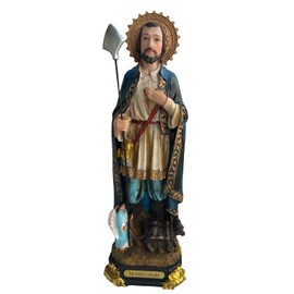 Cannan San Isidro Labrador 12.5" Santo Agricultor Resin Religious Figure