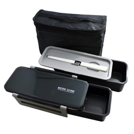 スケーター(Skater) 保冷バッグ付 ジャンボ 2段 弁当箱 1.3L MODE LINE モードライン KCPJW13-A