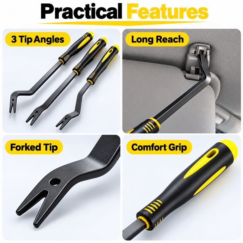 Multi-Purpose Vehicle Roof Handle Disassembly Tool – Non-Marring Pry Tool