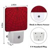 FSHVQKD Red Spider Web Night Light,Plug Into Wall Decor for
