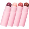 Juego de 4 Labiales Mate Rosa para Mujer, Color Intenso