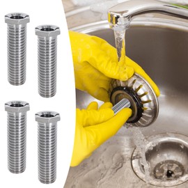 Kitchen Sink Basket Strainer Screw, 4 Pieces 45 mm Hollow Screw Sink, Hollow Screw for Strainer Basket Valves, Stainless Steel Drain Strainer Screw, Accessories for Kitchen, Bathroom, Sink, Strainer