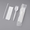 Individually Wrapped Plastic Sporks, Straw, And Napkin Kit (1000 Count)