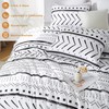 BOLINLIVING Comforter Set, Boho Stripe Comforter Set, Bed in a