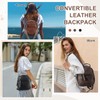 Kasqo Mini Backpack Purse for Women,Water Resistant PU Leather Small