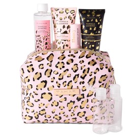 VOTUM- Tahari Spa Gift Set para mujeres, set de spa de vainilla y jazmín, kit de baño para mujeres, set de regalo que incluye loción corporal