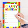Doguiei Building Blocks Birthday Party Invitations, Stacking Bricks Party Invitations