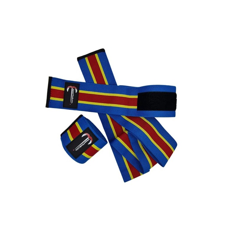 Manta Raya Knee Wraps Vendas elásticas de Compresion Gym levantamiento