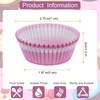 sourcing map 100 Count Cupcake Liners Pink White Cupcake Cups