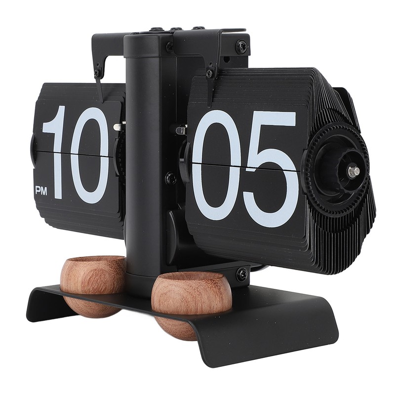 Digital Flip Clock 304 Stainless Steel Retro Battery Powered Mechanical