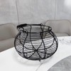 Farmhouse Wire Egg Baskets for Gathering Fresh Egg With Handle,
