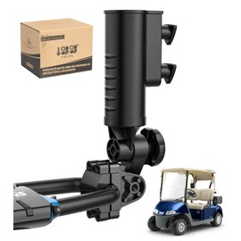 9.99WORLD MALL Golf Push Cart Umbrella Holder-Heavy Duty Aluminium Alloy Base Holder 180 Degree Rotation, Universal Holder for Golf Cart, Strollers, Bike, Wheelchair, Beach Chair