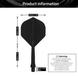CyeeLife Integrated Dart Flight and Shaft System,Precision Moulded 2-in-1 Dart Flights and Dart Shafts, Dart Stem, Professional Dart Accessories,Pack of 9