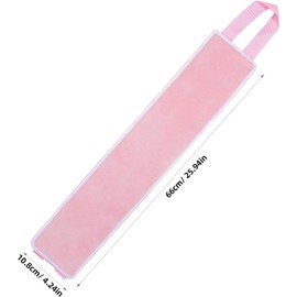Ipetboom Banda Aplicadora de Loción Espalda Flocada Rosa Aplicador de Autobronceador Corporal y Flexible para Bronceado Uniforme sin Esfuerzo Accesorio para Cuidado Piel