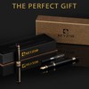 KEYZOR Black Fountain Pen Set, Elegant Fountain Pen with 24