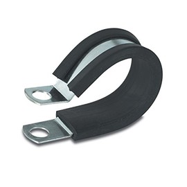 Gardner Bender PPR-1558 Rubber Insulated Steel Clamp, 5/8", 1 Hole, Black